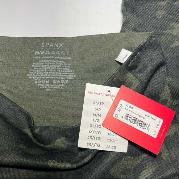 Spanx Look at me now green camp leggings size medium - Picture 5 of 7
